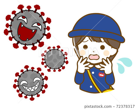 Kindergarten boys confused by the virus Kindergarten boys confused by the virus 72378317