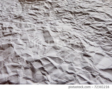 Crumpled white paper background, texture 72381216