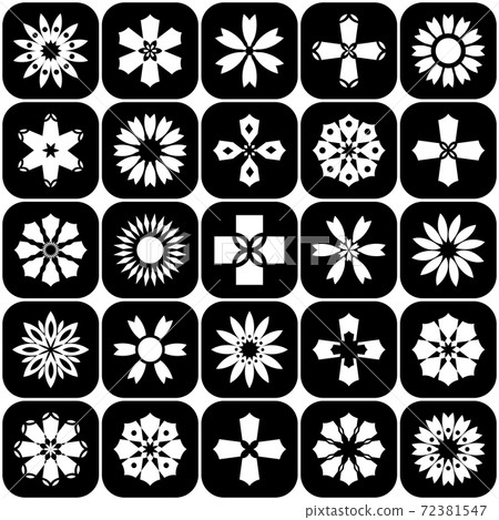 Design elements set. Abstract black and white... - Stock Illustration ...