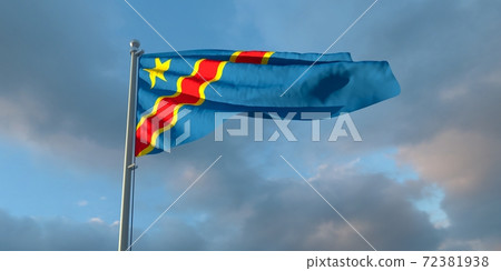 3d rendering of the national flag of the Congo - Stock Illustration ...