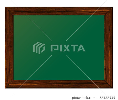 Illustration of a wooden frame with a green inside Blackboard Illustration of a wooden frame with a green inside Blackboard 72382535