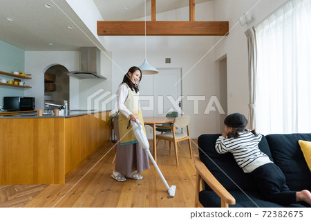 Custom-built living room parent and child 72382675