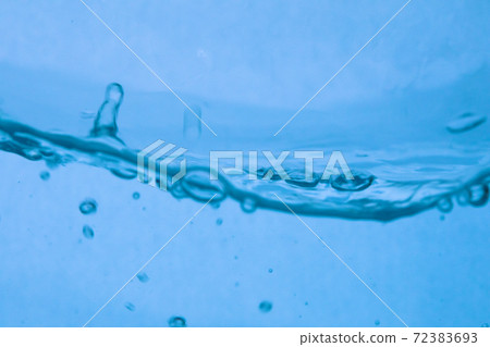 Image of liquids and bubbles (blue) 72383693