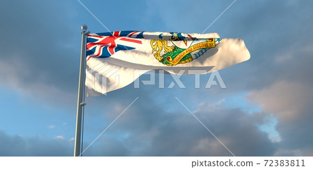 3d rendering of the national flag of the British Antarctic Territory 72383811