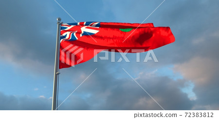 3d rendering of the national flag of the Bermuda 72383812