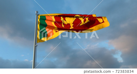 3d rendering of the national flag of the Sri Lanka 3d rendering of the national flag of the Sri Lanka 72383834