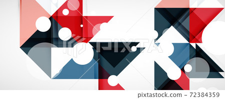 Set of vector triangle geometric backgrounds. Vector illustration for covers, banners, flyers and posters and other designs 72384359