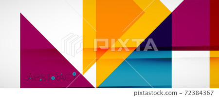 Set of vector triangle geometric backgrounds. Vector illustration for covers, banners, flyers and posters and other designs 72384367