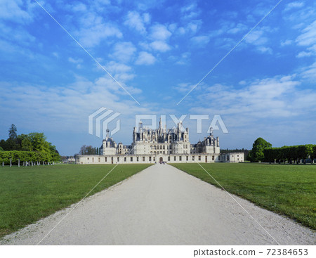 Loire region, France Road and Champole Castle 72384653