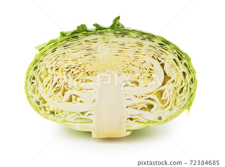 Cabbage cut in half 72384685