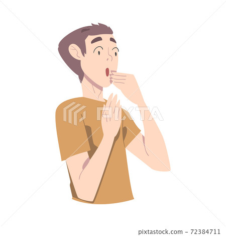 Surprised Guy, Teenage Boy Looking Shocked Cartoon Style Vector Illustration Surprised Guy, Teenage Boy Looking Shocked Cartoon Style Vector Illustration 72384711
