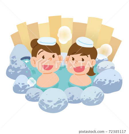 Two hot spring women - Stock Illustration [72385117] - PIXTA