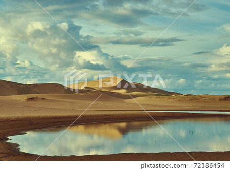 Mongolia. Sands Mongol Els, sandy dune desert, Mongolia. Sands Mongol Els, sandy dune desert, 72386454