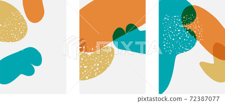 Hand drawn doodle shapes, wall art painting style, vector abstract background templates. A4 poster design or for covers, banners, flyers Hand drawn doodle shapes, wall art painting style, vector abstract background templates. A4 poster design or for covers, banners, flyers 72387077