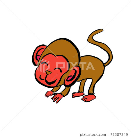 Monkey Saru Monkey Year of the Monkey 2028 Stock Illustration