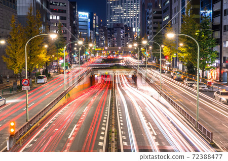 《Tokyo》 Tokyo traffic image ・ Light trail of car 《Tokyo》 Tokyo traffic image ・ Light trail of car 72388477