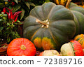Diverse assortment of pumpkins . Autumn harvest. 72389716