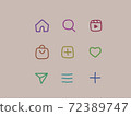 sns icon handwritten 72389747