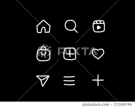sns icon handwritten sns icon handwritten 72389749