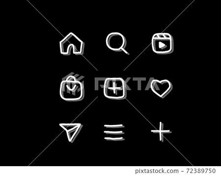 sns icon handwritten sns icon handwritten 72389750