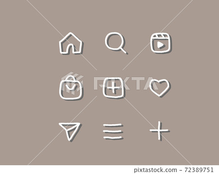 sns icon handwritten 72389751