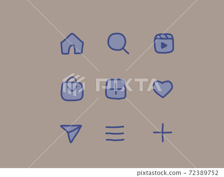 sns icon handwritten 72389752