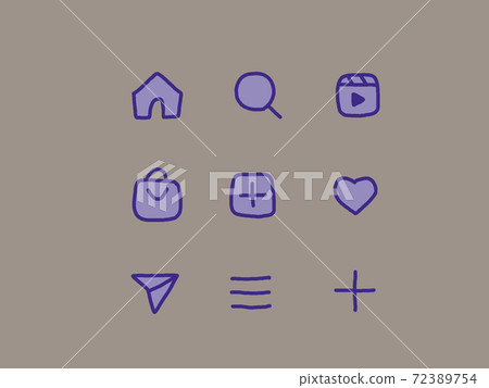 手寫的sns圖標 72389754