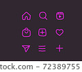 sns icon handwritten 72389755