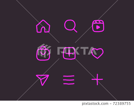 手寫的sns圖標 72389755