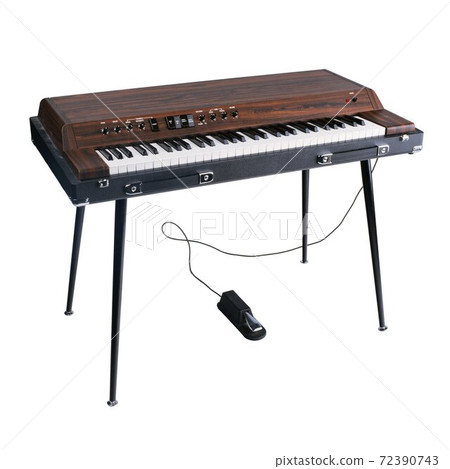 digital piano synthesizer isolated on white digital piano synthesizer isolated on white 72390743