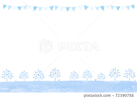 Beautiful blue forest landscape illustration Beautiful blue forest landscape illustration 72390788