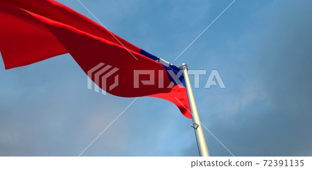 3d rendering of the national flag of the Taiwan 3d rendering of the national flag of the Taiwan 72391135