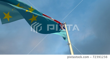 3d rendering of the national flag of the Tuvalu 72391238