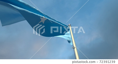 3d rendering of the national flag of the Micronesia 72391239