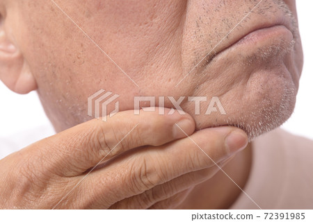 Stubble Japanese senior 72391985