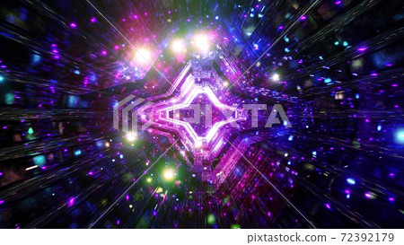 Glowing particles flying through space ship tunnel 3d illustration background wallpaper artwork Glowing particles flying through space ship tunnel 3d illustration background wallpaper artwork 72392179