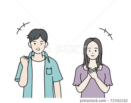Smile, pleased, young men and women, bust up Smile, pleased, young men and women, bust up 72392282