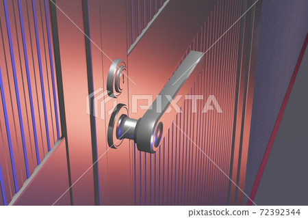 Doorknob (lever type aluminum door / 3DCG) 72392344