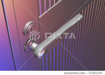 Doorknob (lever type aluminum door / 3DCG) Doorknob (lever type aluminum door / 3DCG) 72392345