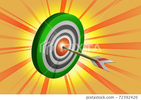 Big hit image (target and arrow: 3DCG) Big hit image (target and arrow: 3DCG) 72392420