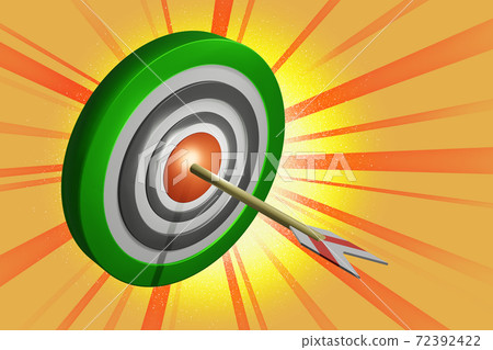 Big hit image (target and arrow: 3DCG) Big hit image (target and arrow: 3DCG) 72392422