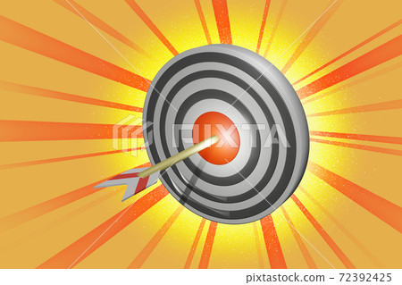 Big hit image (target and arrow: 3DCG) Big hit image (target and arrow: 3DCG) 72392425