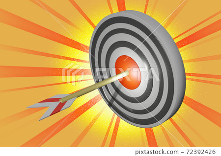 Big hit image (target and arrow: 3DCG) Big hit image (target and arrow: 3DCG) 72392426