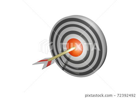 獲獎圖片（目標和箭頭：CG：白色背景） 72392492