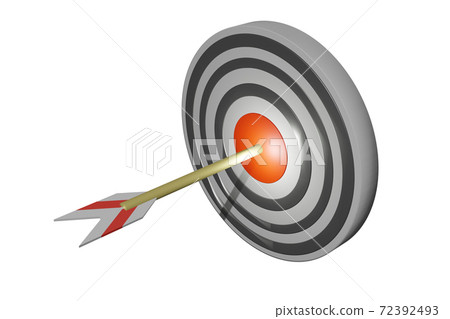 Winning image (target and arrow: CG: white background) Winning image (target and arrow: CG: white background) 72392493