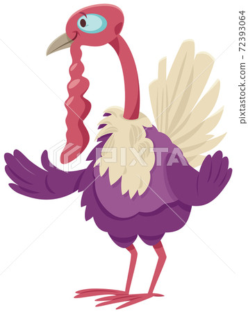 funny turkey farm bird cartoon animal character - Stock Illustration  [72393064] - PIXTA