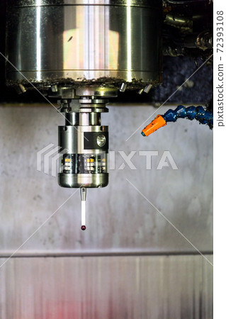 Automation and industry 4.0 concept with modern CNC milling machine cutters detail Automation and industry 4.0 concept with modern CNC milling machine cutters detail 72393108