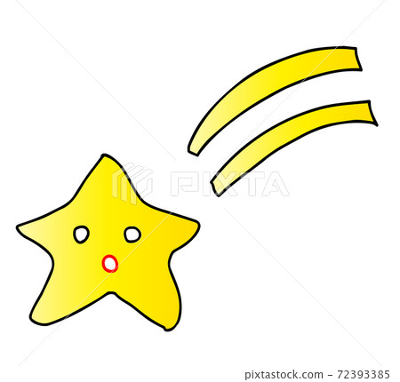 Shooting star character illustration Shooting star character illustration 72393385