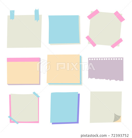 Set of different vector note papers. - Stock Illustration [72393752 ...