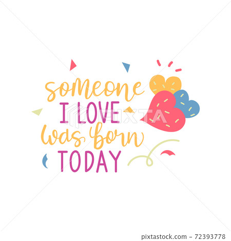 some i love was born today, Happy Birthday lettering quotes. 72393778